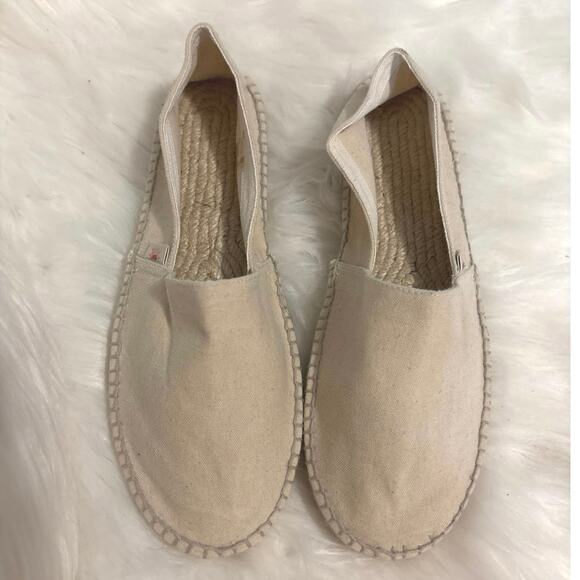 Faherty Women’s Cream Knit Espadrilles Slip-On Woven Jute Summer Flats 39 (US 9) - Picture 3 of 6